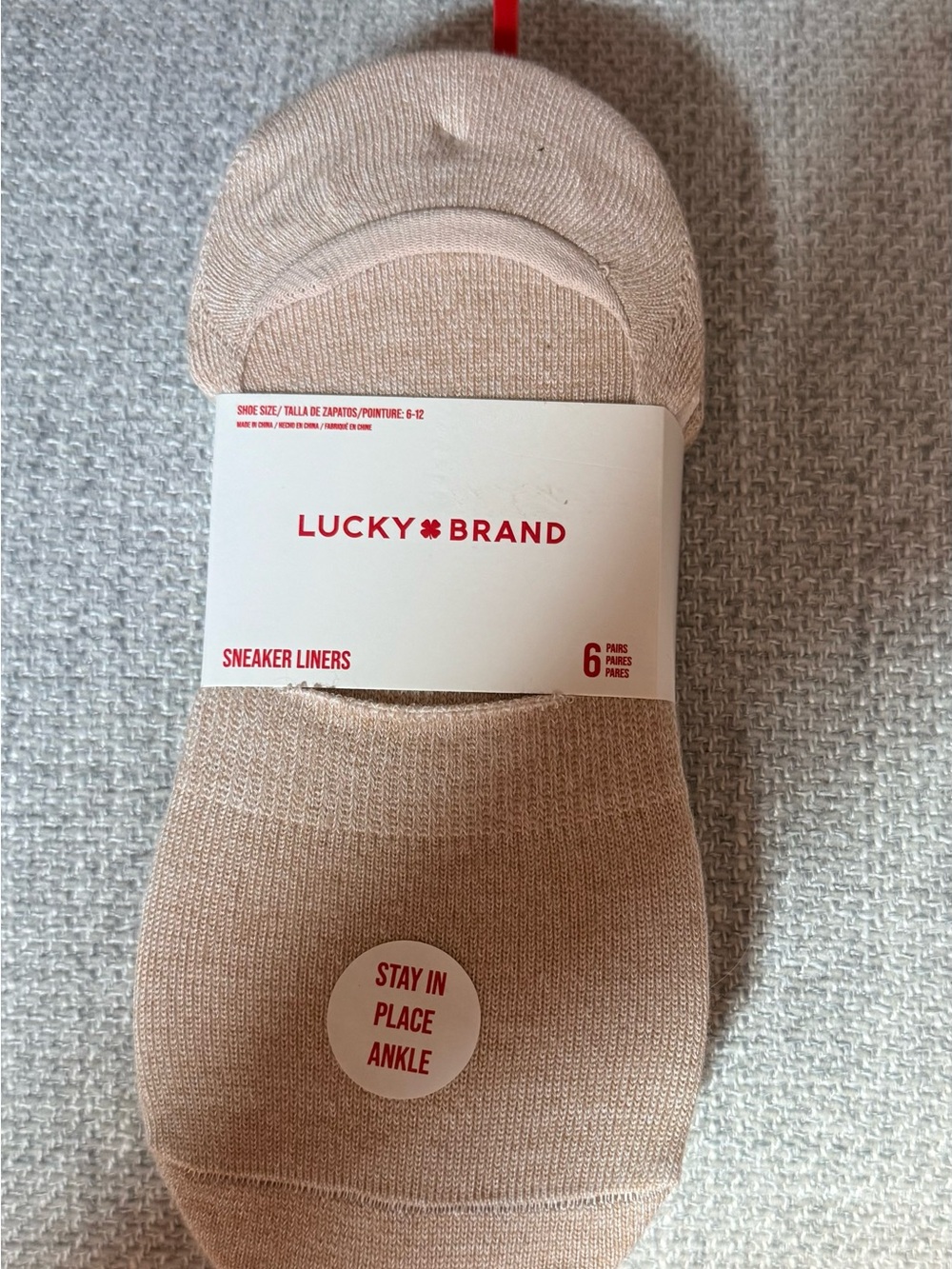 Lucky Brand Nude/Taupe Sneaker Liner Socks - Pack of 6